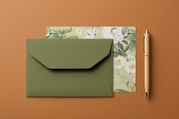 Mail envelope mockup, stationery psd