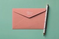 Mail envelope mockup, stationery psd