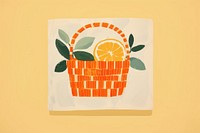 Orange basket art clementine grapefruit. 