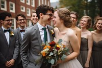 Wedding bride laughing portrait. 