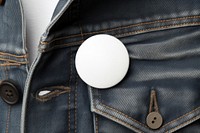 Badge jacket jeans white. AI generated Image by rawpixel.