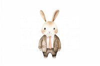 Cute rabbit wearing suit animal cartoon mammal. 