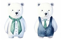 Business polar bear cartoon mammal animal. AI generated Image by rawpixel.