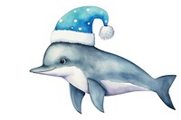 Dolphin christmas animal cartoon mammal. AI generated Image by rawpixel.