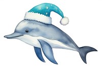 Dolphin christmas animal cartoon mammal. 