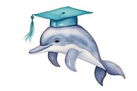 Dolphin student animal cartoon mammal. 