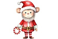 Monkey christmasred cartoon cute toy. 