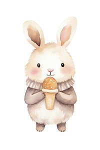 Rabbit ice cream cartoon mammal animal. 