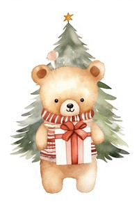 Teddy bear costum christmas cartoon cute toy. 