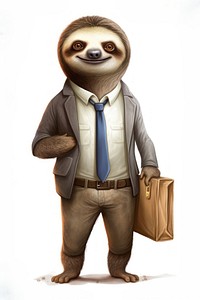 Sloth office man sloth mammal adult. 