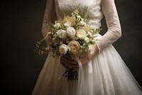 Flower bouquet wedding bride fashion. AI generated Image by rawpixel.