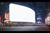 Billboard advertisement street night. AI generated Image by rawpixel.