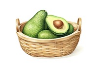 Avocado basket fruit plant food. AI generated Image by rawpixel.