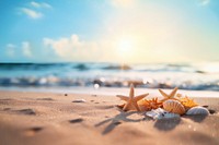 Summer beach sea outdoors. 