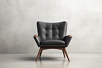 Minimal black armchair furniture architecture comfortable. 