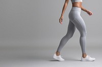 Photo of a female wearing Waist Running Yoga Stretch Cargo Legging.  