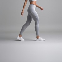 Photo of a female wearing Waist Running Yoga Stretch Cargo Legging.  