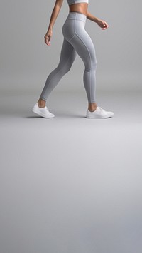 Photo of a female wearing Waist Running Yoga Stretch Cargo Legging.  