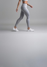 Photo of a female wearing Waist Running Yoga Stretch Cargo Legging.  