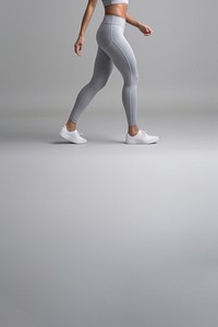 Photo of a female wearing Waist Running Yoga Stretch Cargo Legging.  