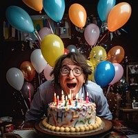 Happy Birthday fun birthday balloon. AI generated Image by rawpixel.