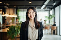 Happy thailand woman smiling standing portrait smile. 