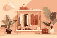 Clothing store closet room accessories. AI generated Image by rawpixel.