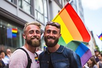 Flag parade adult men. 