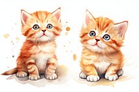 Baby cat cute animal drawing mammal. AI generated Image by rawpixel.