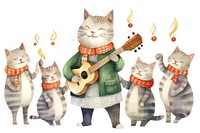 Mammal guitar pet cat. AI generated Image by rawpixel.