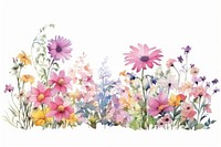 Flowers garden border outdoors pattern nature. 