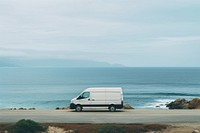 Cargo Van car vehicle sea. 