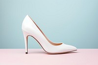 White high heels mockup footwear shoe elegance.