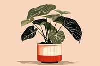 Alocasia longiloba pottery plant leaf. AI generated Image by rawpixel.