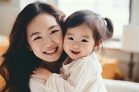Daughter hugging happy father cheerful toddler adult. AI generated Image by rawpixel.