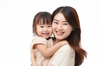 Asian toddler daughter hugging happy mother cheerful portrait family. AI generated Image by rawpixel.