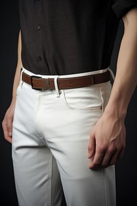 Belt adult white man. 