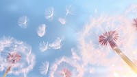 Dandelion flower plant sky. AI generated Image by rawpixel.