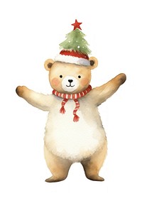 Christmas bear snowman cartoon toy. 