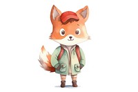 Wolf student cartoon animal cute. 