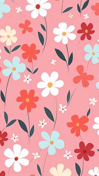 Flowers wallpaper pattern plant pink. AI generated Image by rawpixel.
