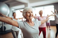 Elderly women exercise sports adult. AI generated Image by rawpixel.
