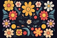 Flower power pattern flower creativity asteraceae. AI generated Image by rawpixel.