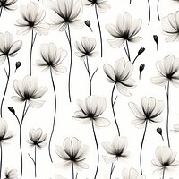 Line black flowers drawing  wallpaper. 