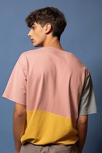 Colorful t-shirt sleeve standing clothing. AI generated Image by rawpixel.