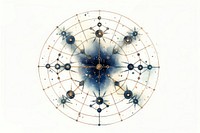 Astrology white background chandelier astronomy. 