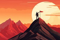 Businessman mountain outdoors nature. AI generated Image by rawpixel.