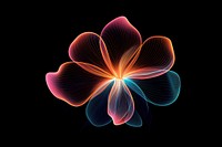 Neon  pattern flower light.