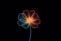 Neon png flower light plant. AI generated Image by rawpixel.