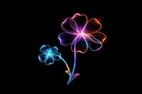 Neon pattern flower light.